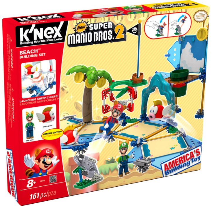 New Super Mario Bros. 2 Luigi Beach Building Set K'nex