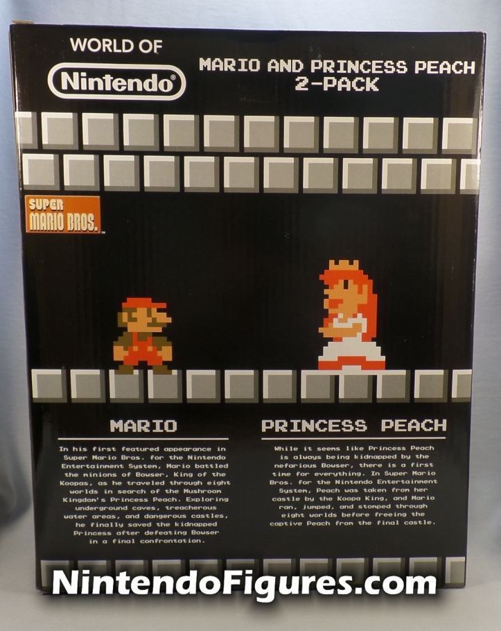Mario and Princess Peach 2 Pack World of Nintendo Comic Con Exclusive Box Back