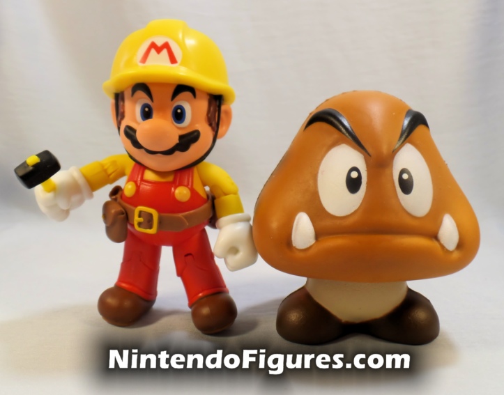 Super Mario Squishies World of Nintendo Jakks Pacific Blind Bag Goomba Mario Maker Comparison